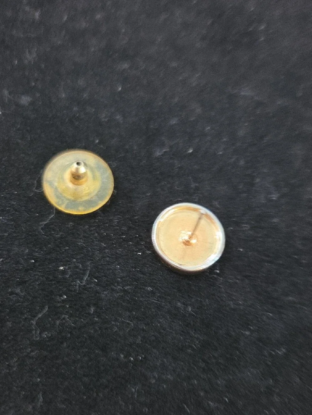 Tory Burch Gold Logo Single Stud with Cream Enamel Inlay